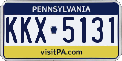PA license plate KKX5131