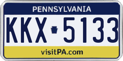 PA license plate KKX5133