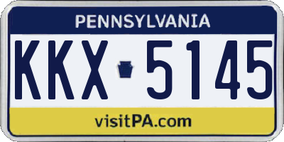 PA license plate KKX5145
