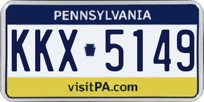 PA license plate KKX5149