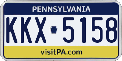 PA license plate KKX5158