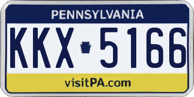 PA license plate KKX5166