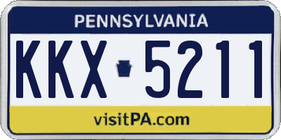 PA license plate KKX5211