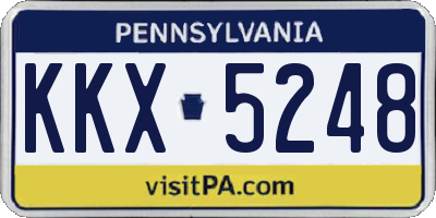 PA license plate KKX5248