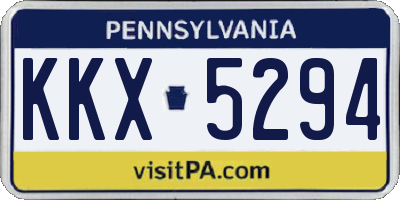 PA license plate KKX5294