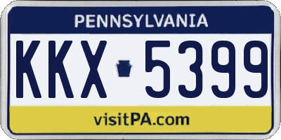 PA license plate KKX5399
