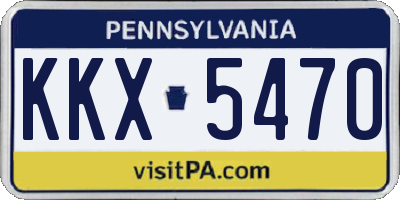 PA license plate KKX5470