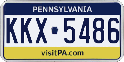 PA license plate KKX5486