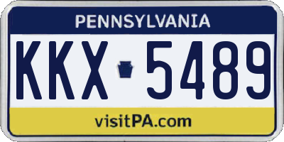PA license plate KKX5489