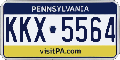 PA license plate KKX5564