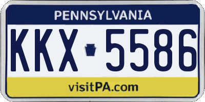 PA license plate KKX5586