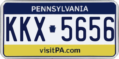 PA license plate KKX5656
