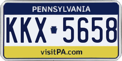 PA license plate KKX5658