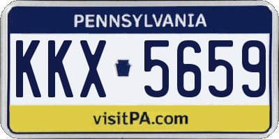 PA license plate KKX5659