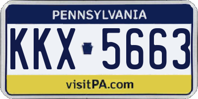 PA license plate KKX5663
