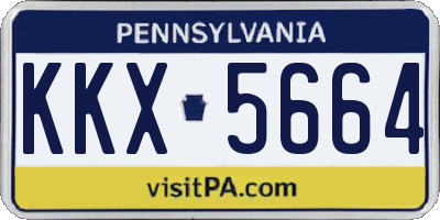 PA license plate KKX5664