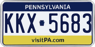 PA license plate KKX5683