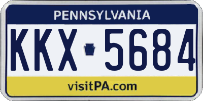 PA license plate KKX5684