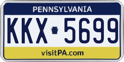 PA license plate KKX5699