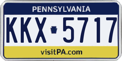 PA license plate KKX5717
