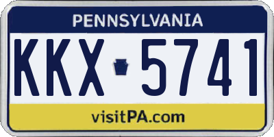 PA license plate KKX5741