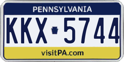 PA license plate KKX5744