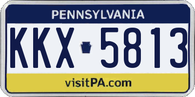 PA license plate KKX5813
