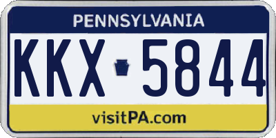 PA license plate KKX5844