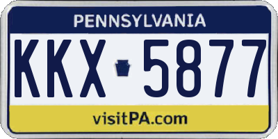 PA license plate KKX5877