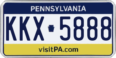 PA license plate KKX5888