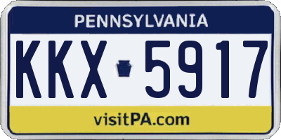 PA license plate KKX5917