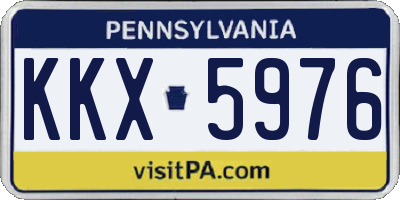 PA license plate KKX5976