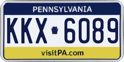 PA license plate KKX6089