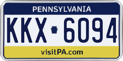 PA license plate KKX6094