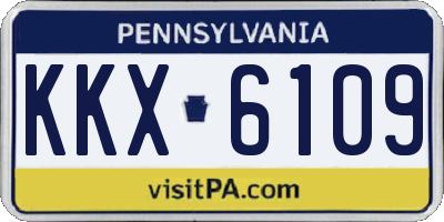 PA license plate KKX6109