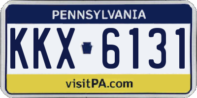 PA license plate KKX6131