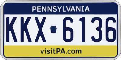 PA license plate KKX6136