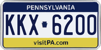 PA license plate KKX6200