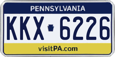PA license plate KKX6226