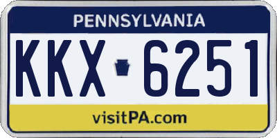 PA license plate KKX6251