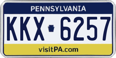 PA license plate KKX6257