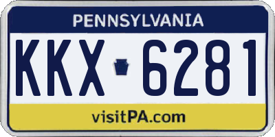 PA license plate KKX6281