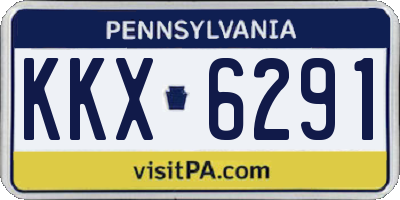 PA license plate KKX6291