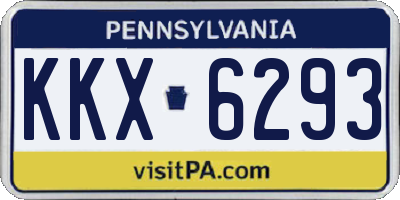 PA license plate KKX6293
