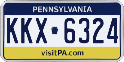 PA license plate KKX6324