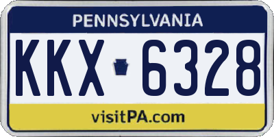PA license plate KKX6328