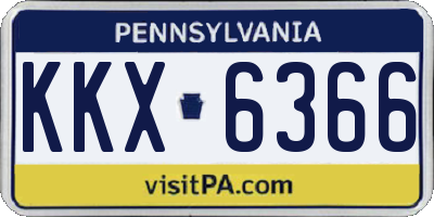 PA license plate KKX6366