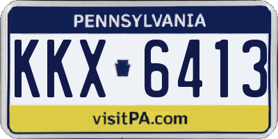 PA license plate KKX6413