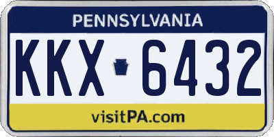 PA license plate KKX6432