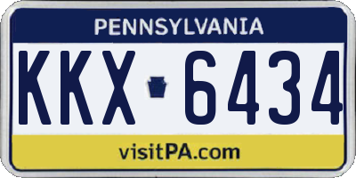 PA license plate KKX6434